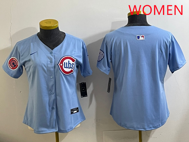 Women 2025 Chicago Cubs blank Blue Game Nike MLB Jersey